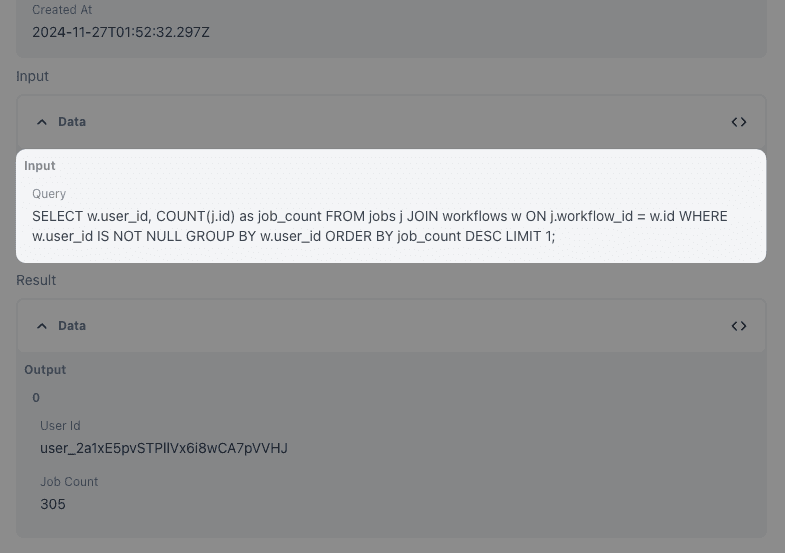 Query generated